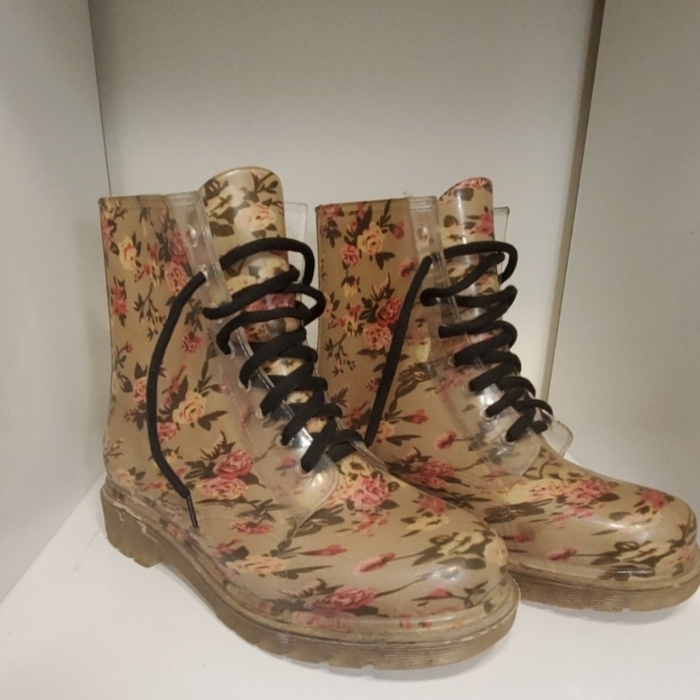 Rock & Candy 90s floral print jelly rain boots